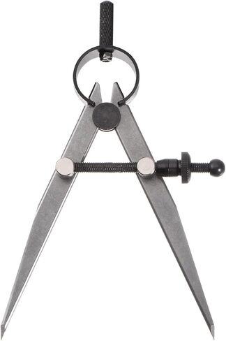 Spring Joint Caliper - [8 Inch] Carbon Steel Spring Divider Caliper with Solid Nut for Metalworking Drawing Use, Flat Leg in Saudi Arabia