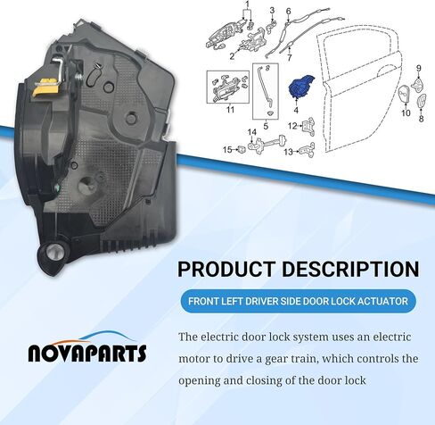 مجموعة مزلاج الطاقة للباب الخلفي الأيمن 72610T0AA11 لـ 2013-2017 Honda Accord 2012-2013 Honda CR-V 2017-2020 Honda Ridgeline 2013-2020 Acura ILX 2014-2020 Acura RLX 2015-2020 Acura TLX in Saudi Arabia
