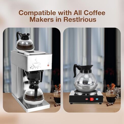 1.2QT Coffee Maker Pot Replacement, Universal Coffee Maker Pot with Handle & Tight Fit Spout, Coffee Glass Carafe Compatible with Various Coffee Machine in Saudi Arabia