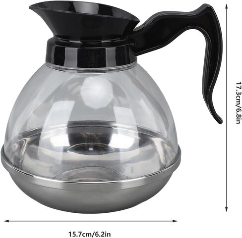 1.2QT Coffee Maker Pot Replacement, Universal Coffee Maker Pot with Handle & Tight Fit Spout, Coffee Glass Carafe Compatible with Various Coffee Machine in Saudi Arabia