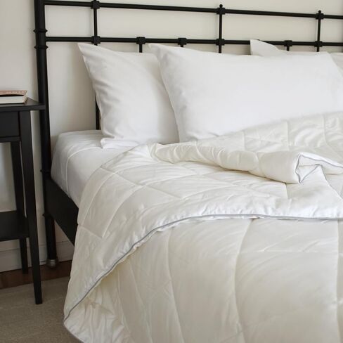 Woolino Premium Australian Wool Duvet Insert Bed Comforter, Mid-Weight Wool Comforter, Organic Cotton Shell, Machine Washable, Crib Size in Saudi Arabia