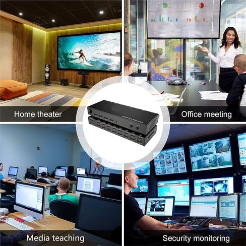 AIMOS HDMI KVM Switch, 8 in 1 Out Switch Active Monitor Mouse Keyboard HDMI Switcher 4K @ 30Hz for Laptop, PC, PS4, Xbox in Saudi Arabia