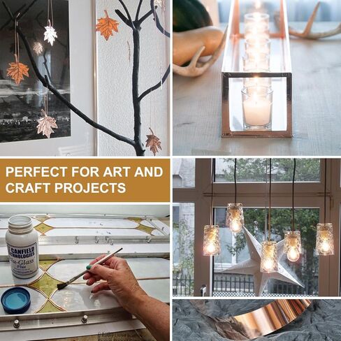 LOVIMAG Copper Tape, Copper Foil Tape 4 Sizes (0.2/0.24/0.3/0.4Inch) x72.6FT, Copper Foil Tape Conductive Adhesive for Stained Glass, Guitar and EMI Shielding, Crafts, Electrical Repairs, Grounding in Kuwait