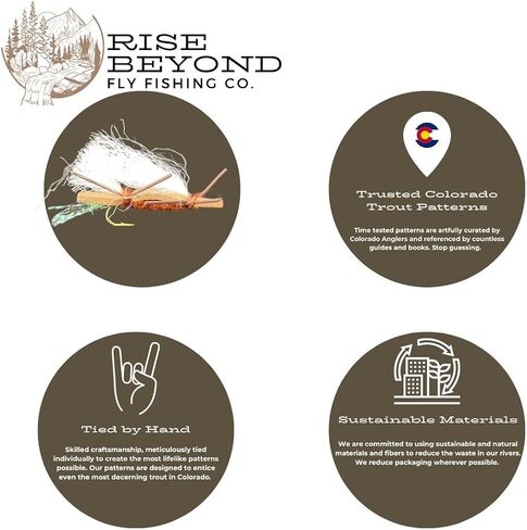 يطير Chubby Chernobyl Hopper من Rise Beyond Fly Fishing - الذباب الأرضي لصيد الأسماك - ذباب النطاط الصيفي - ذباب قطب النطاط in Kuwait