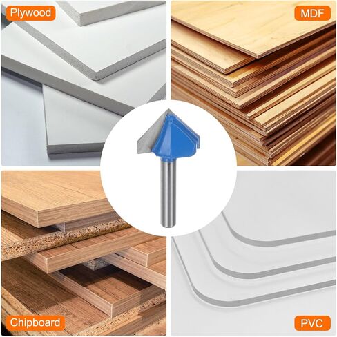 1 مجموعة لقم التوجيه 6.3/7.9/9.5/12.7 مللي متر ضياء 1/4 "عرقوب 90 درجة فولت نوع نهاية مطحنة كربيد لأعمال النجارة النجارة النقش حافة المتقلب أدوات القطع in Saudi Arabia