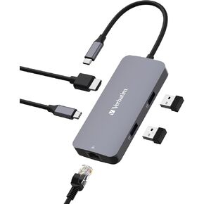 Verbatim USB-C ™Pro Docking Station 15-in-1 - SSD Enclosure, Black, 32173