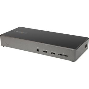 StarTech.com USB C Dock - Triple 4K Monitor USB Type-C Docking Station - 100W Power Delivery - DP 1.4 Alt Mode & DSC, 2X DisplayPort 1.4/HDMI 2.0-6xUSB (2X 10Gbps) - Windows/Chrome (DK31C2DHSPDUE)