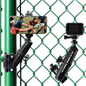 Magnetic Fence Mount - Post Mount+Fence Clip Kit for Mevo Start, GoPro, iPhone,Camera/Phone Stands Suitable for Metal cylinders and Fences,for Recording Baseball,Softball and Tennis Games