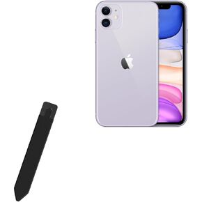 BoxWave Stylus Pouch Compatible with Apple iPhone 11 - Stylus PortaPouch, Pen Stylii Holder Carrier Portable Self-Adhesive - Jet Black
