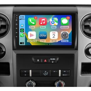 AWESAFE [4+64GB] Qualcomm 8-Core Android Car Stereo for Ford F150 2009 2010 2011 2012, 9 inch F150 Radio Replacement with Wireless Carplay Android Auto/WiFi/GPS/Bluetooth/FM