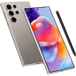 C24 Ultra Smartphone, 6+256GB Unlocked Cell Phone, Android 13.0, 48+108MP Zoom Camera, Build-in Pen,Long Battery Life 6800mAh, Dual SIM, 6.8“ HD Screen,Face ID/Fingerprint Lock/GPS (Purple)