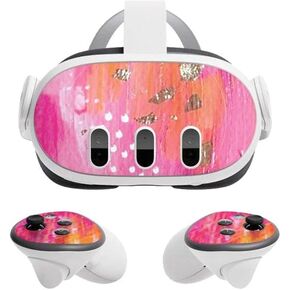 Skinit Decal Gaming Skin Compatible with Meta Quest 3 - Officially Licensed Gold Dust by Etta Vee Design