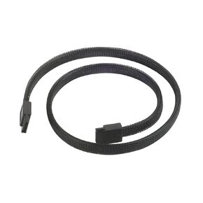 SilverStone Technology CP07 Sleeved 180 Degrees SATA Cable with Non-Scratch Locking Mechanism, Black, SST-CP07B