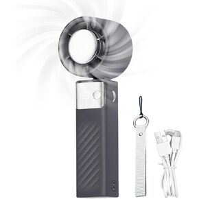 Handheld Fan Rechargeable | Bladeless Quiet Handheld Portable Fans - Battery Operated Bladeless Air Cooler with 199 Speeds, Digital Display Cool Gadgets for Travel Outdoor