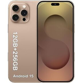 I17 Pro Max Cell Phones Unlocked,Android 15 Phone 12GB+256GB/1TB Expandable,6.8 Inch Screen 7800mAh Battery 108MP Camera Dual SIM Smartphone NFC/GPS/Face ID/Fingerprint Unlock
