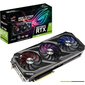 ASUS ROG STRIX NVIDIA GeForce RTX 3060 Ti OC Edition Gaming Graphics Card (PCIe 4.0, 8GB GDDR6, HDMI 2.1, DisplayPort 1.4a, Axial-Tech Fan Design, 2.9-Slot, Super Alloy Power II, GPU Tweak II)