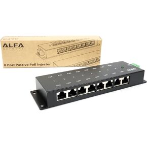ALFA APOE08G -8 Ports Passive Gigabit PoE Injector