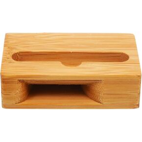 Mikikit Bamboo Phone Holder Wood Phone Holder Phone Sound Amplifier Phone Bamboo Bracket