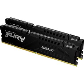 Fury Beast White DDR5 64GB (2x32GB) 6400MT/s CL32 DIMM Desktop Gaming Memory Kit of 2 AMD Expo and Intel XMP - KF564C32BWEK2-64
