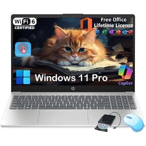 HP Flagship 15.6 Touchscreen Laptop Computer - w/MS Office Lifetime • Intel 13th Gen Core i3 (Up to 4.5GHz) • HD Touch Display • for Business & Student • AI Copilot • Win 11 Pro (64GB RAM | 2TB SSD)