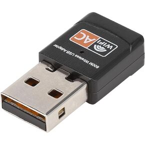 JTLB Band 600M USB Network Card, Lightweight Portable Adapter for Desktop PC and Laptop, with ABS Material, IEEE 802.11ac Compatible