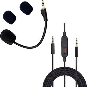 Replacement Game Mic fits for Logitech G PRO X2, G PRO X Wireless and G Pro Wired Gaming Headsets, Replacement Cable for Logitech G Pro/G Pro X/G433/G233 Gaming Headset