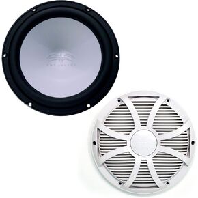 Wet Sounds REVO10FAS4-B 10" Black Marine Subwoofer 4-OHM with Included White Saltwater Series Grill