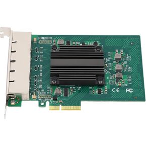 Gigabit PCIe Network Card, 6 RJ45 Ports Ethernet Adapter with I350 Chip for Desktop PC, Supports 7 8 8.1 10, Server 2012 2008 2016, Freebsd, VMWare ESXi