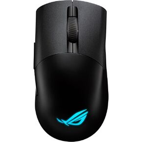 Asus Rog Keris Wireless Aimpoint Gaming Mouse ، اتصال ثلاثي الوضع (2.4 جيجا هرتز RF ، Bluetooth ، سلكية) ، مستشعر 36000 نقطة في البوصة ، 5 أزرار قابلة للبرمجة ، Rog Speednova ، مفاتيح استبدال ، أسود (متجدد)