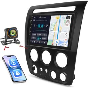 [2+64G] for Hummer H3 2005 2006 2007 2008 2009 2010 Android Car Stereo - Wireless Carplay & Android Auto - 9 Inch Touchscreen Radio with Equalizer, WiFi, GPS, Split Screen + AHD Rear View Camera, MIC