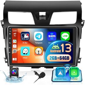 8 Core 4+64g Inefala لـ Nissan Altima 2013-2018 Android Car Radio Stereo مع Carplay Android Auto ، 10.1 "شاشة تعمل باللمس مع GPS WiFi BT5.0