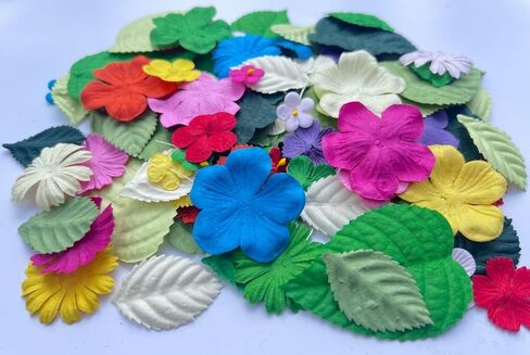 100 Pcs Handmade Patch Jasmine Flowers 25x25mm Mulberry Paper Flowers Scrapbooking Wedding DIY Craft Supplies (Pink Pastels Tone) in Kuwait