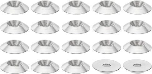 PATIKIL M4 Finish Countersunk Washer, 20pcs 13mm Dia. 3.2mm Tall Solid 304 Stainless Steel CNC Finish Cup Washer Screw Head Gasket for Industrial Construction in Saudi Arabia