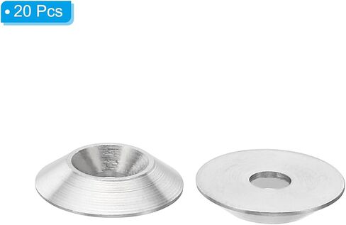 PATIKIL M4 Finish Countersunk Washer, 20pcs 13mm Dia. 3.2mm Tall Solid 304 Stainless Steel CNC Finish Cup Washer Screw Head Gasket for Industrial Construction in Saudi Arabia