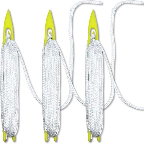 2Pcs 5mm 49ft Lacrosse Goal Net Lacing Cord with 2 Pcs Installation Aid,Lacrosse Net Lacing Rope,Hockey Net Lacing Rope Lacrosse net Replacement Fixing of Garden,Backyard,Playground in Saudi Arabia