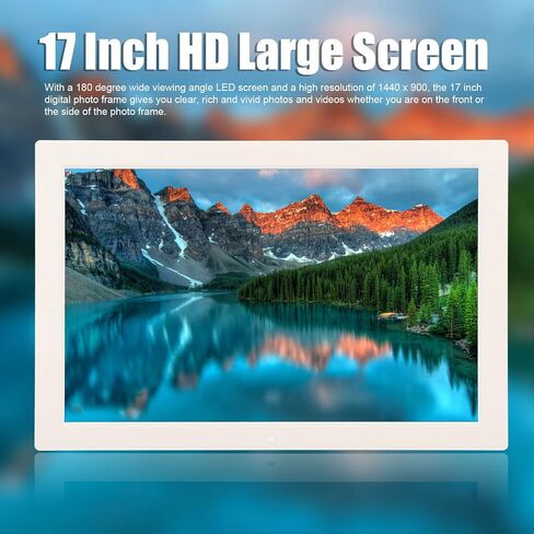 16:10 إطار الصورة الرقمية ، إطار صور رقمي ذكي 17 بوصة مع التحكم عن بُعد ، شاشة LED زاوية 180 درجة ، إطار صورة للمشاركة في الفيديو ، عيد ميلاد ، حفل زفاف (1) in Kuwait