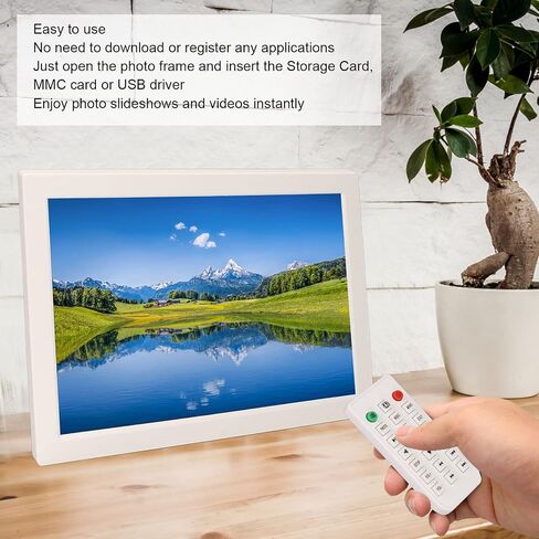 16:10 إطار الصورة الرقمية ، إطار صور رقمي ذكي 17 بوصة مع التحكم عن بُعد ، شاشة LED زاوية 180 درجة ، إطار صورة للمشاركة في الفيديو ، عيد ميلاد ، حفل زفاف (1) in Kuwait