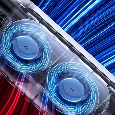 Gonetre USB Car Backseat Fan Strong 3 Speed ​​Teed قابل للتعديل معاداة الهواء مروحة التبريد المنخفضة ضوضاء محمولة لسيارات الدفع الرباعي RV Backseat ABS Material 178g (أسود) (أسود) in Kuwait