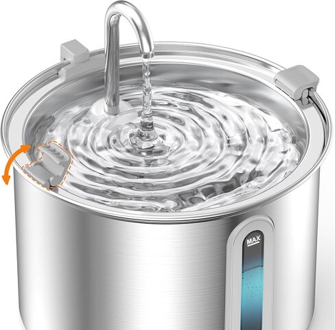 oneisall Cat Water Fountain Stainless Steel,1.8G /7L/230oz Cat Water Fountain for Multi-Cat Home/Water Fountain for Cats Inside With Smart Quiet Pump/Pet Water fountain Easy to Clean and Disassemble f in Kuwait
