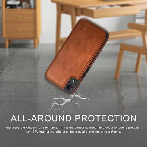 تم تصميمه لمحفظة علبة iPhone XR مع حامل البطاقة ، [غطاء المشبك المغناطيسي] [RFID حظر حماية الجلود] in Kuwait
