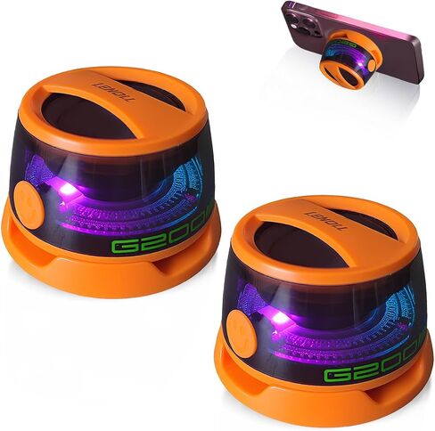 Wireless Portable Bluetooth Speakers Magnetic Phone Stand for PC iPhone Android, Small Portable Speaker with RGB for Camping, Party, Desk. 1 Black Wireless Speaker in Saudi Arabia