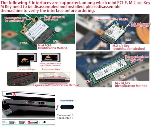 JMT EXP GDC Notebook External PCI-E Discrete Graphics Beast Series External Laptop Docking Station Mini PCI-E/M.2 A Key No Power (Mini PCI-E) in Saudi Arabia