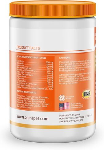 POINTPET Allergy Plus Calming Formula for Dogs - Comprehensive Seasonal Allergy Support - Helps Manage Histamine Levels - Premium 13-in-1 Blend with Colostrum, Bromelain, Chamomile & More in Kuwait