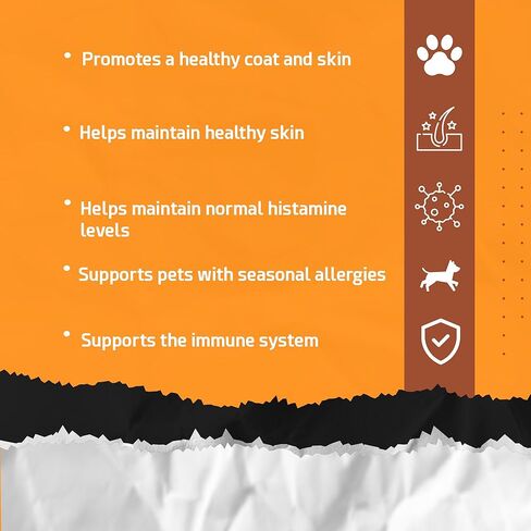 POINTPET Allergy Plus Calming Formula for Dogs - Comprehensive Seasonal Allergy Support - Helps Manage Histamine Levels - Premium 13-in-1 Blend with Colostrum, Bromelain, Chamomile & More in Kuwait