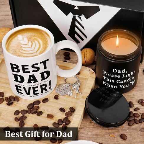 Gifts for Dad, Mug for Father, Candle for Daddy, MY FAVORITE CHILD GAVE ME THIS MUG Coffee Mug with Keychain, Fathers Day Gift for Birthday Christmas Gifts from Daughter Son in Saudi Arabia