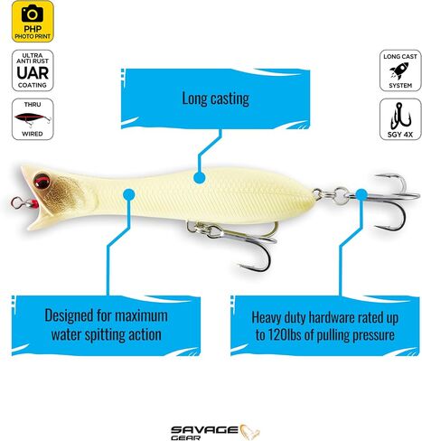 Savage Gear Panic Popper V2 Fishing Hard Bait in Saudi Arabia