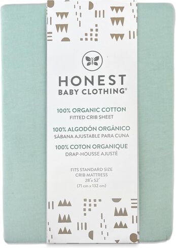 ملاءة سرير من القطن العضوي من HonestBaby، بيضاء، مقاس واحد in Kuwait