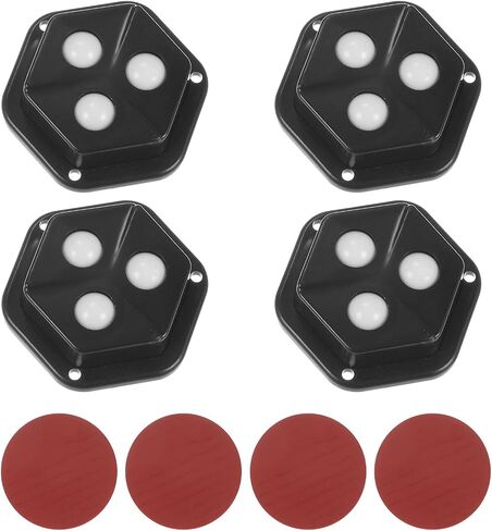 uxcell 8pcs Self Adhesive Mini Caster Wheels Universal Caster Wheel 360° Nylon Rotation Sticky Swivel Pulley for Kitchen Appliances Storage Boxes Coffee Makers, Black in Saudi Arabia