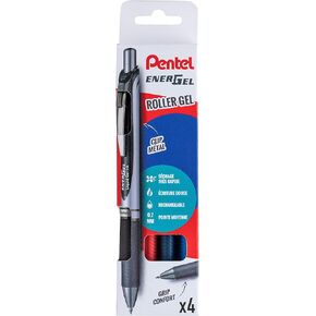 Pentel BL77-BO Energel XM Retractable Gel Pen with 0.7 mm Tip, 0.35 mm Line Width - Red, Pack of 12