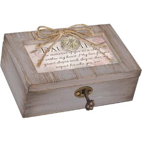 Cottage Garden Daughter Love Grew Petite Locket Distressed Grey Music Box Plays You are My Sunshine
